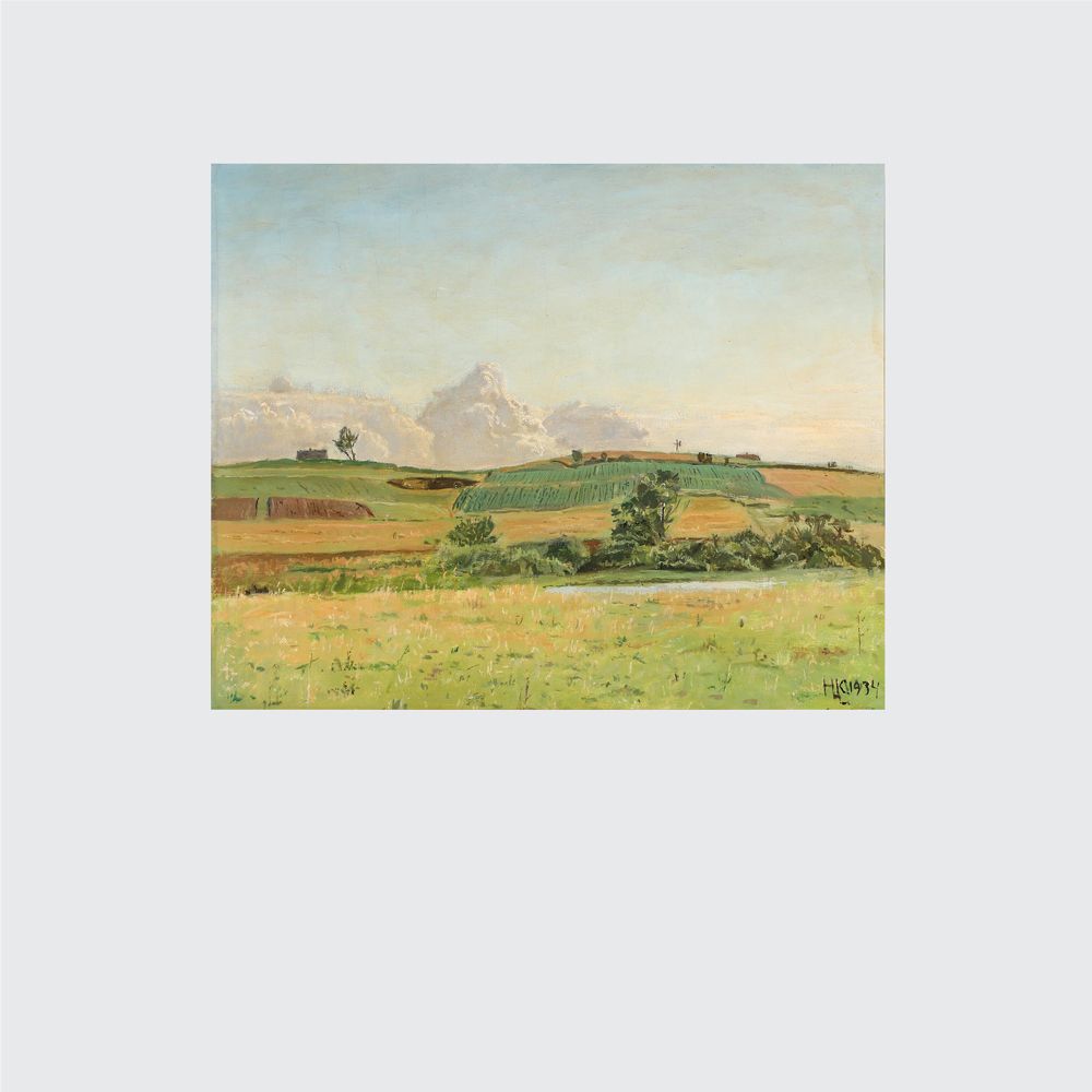 Hans Knudsen Oil On Canvas photo furniture
