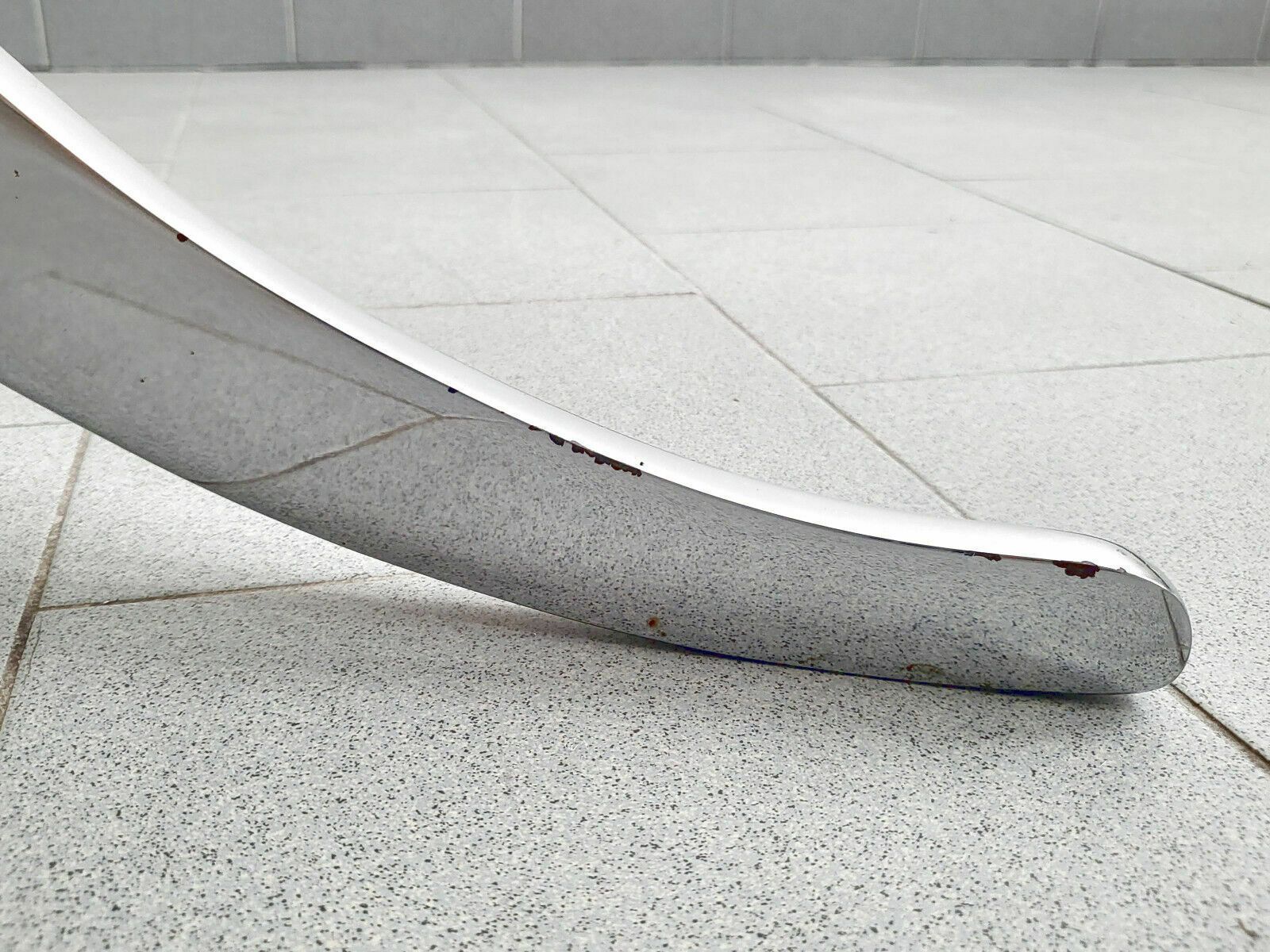 photo furniture Vintage Dining Table 1970 By Gastone Rinaldi In Glass And Solid Chrome Steel