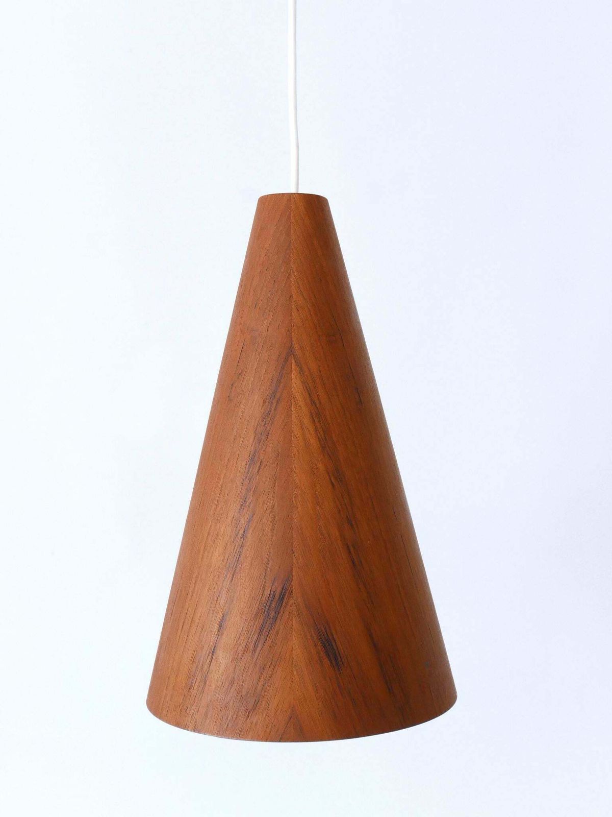 photo furniture Elegant Mid Century Modern Teak Pendant Lamp Or Hanging Light Scandinavia 1960s