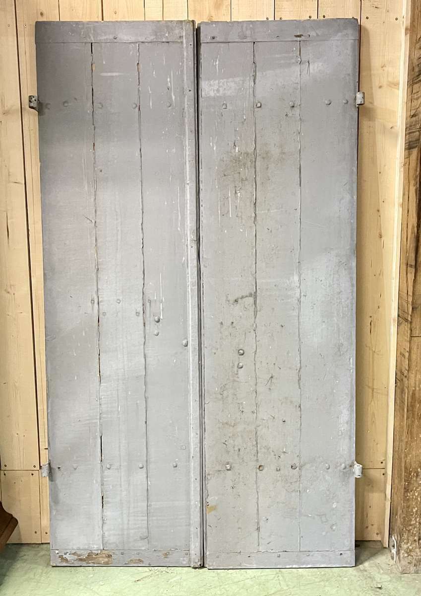 Pair Of Pine Shutters From The Early 20th Century From The Manoir De La Psalette In Tréguier   Cotes D'armor photo furniture