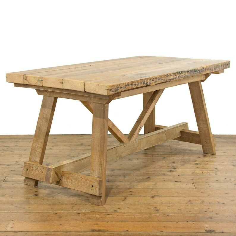 French Farmhouse Style Kitchen Table | Kitchen Table | Dining Table | Pine Tables | Farmhouse Furniture (M 4804)