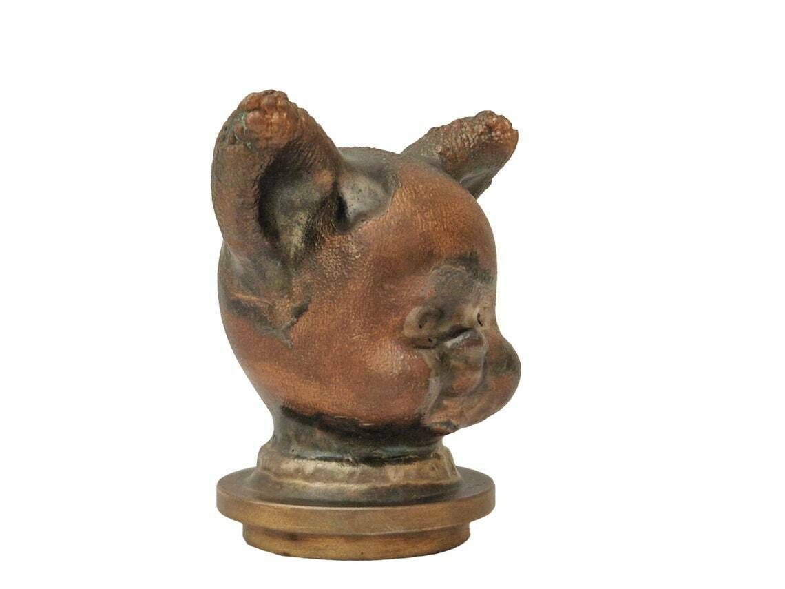 Doll Head Mold With Bunny Ears  Mid Century Industrial Toy Making Supply Decor photo furniture
