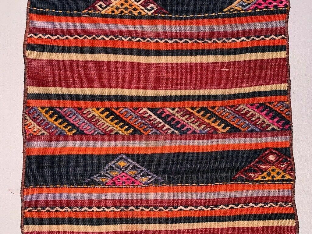 Old Turkish Narrow Kilim Runner 318x50 Cm Shabby Chic, Vintage Kelim photo vinterior