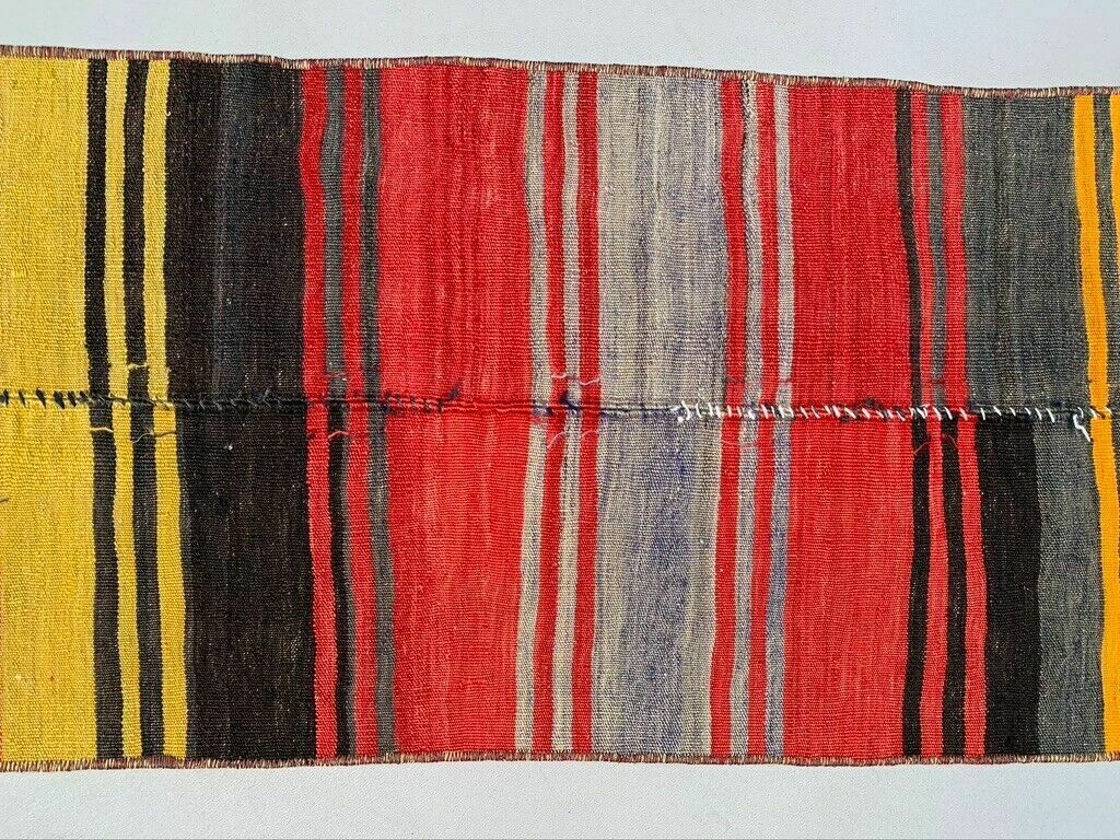 Old Turkish Narrow Kilim Runner 322x48 Cm Shabby Chic, Vintage Kelim photo for sale