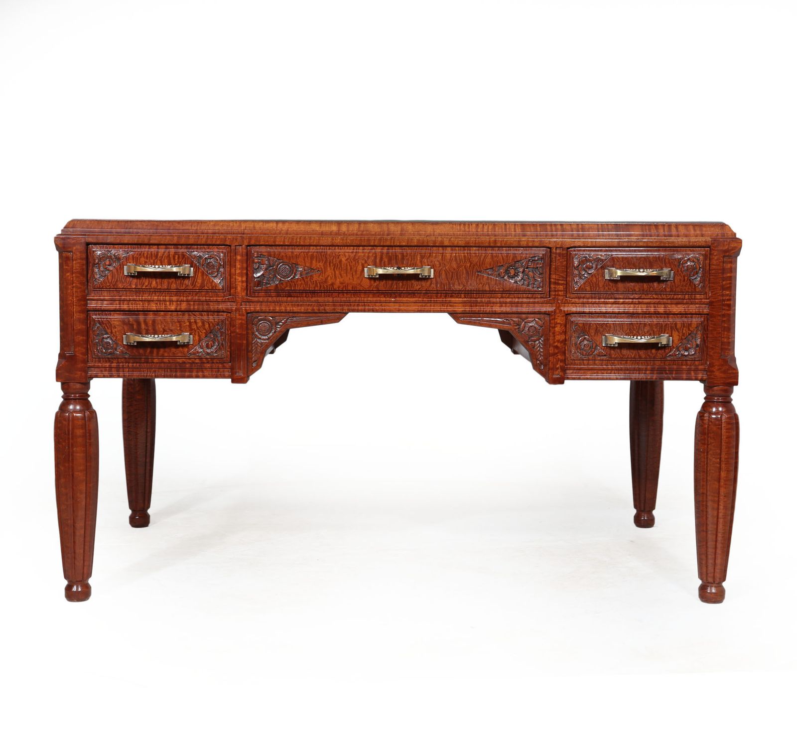 French Art Deco Desk In Pommelle Sapelle