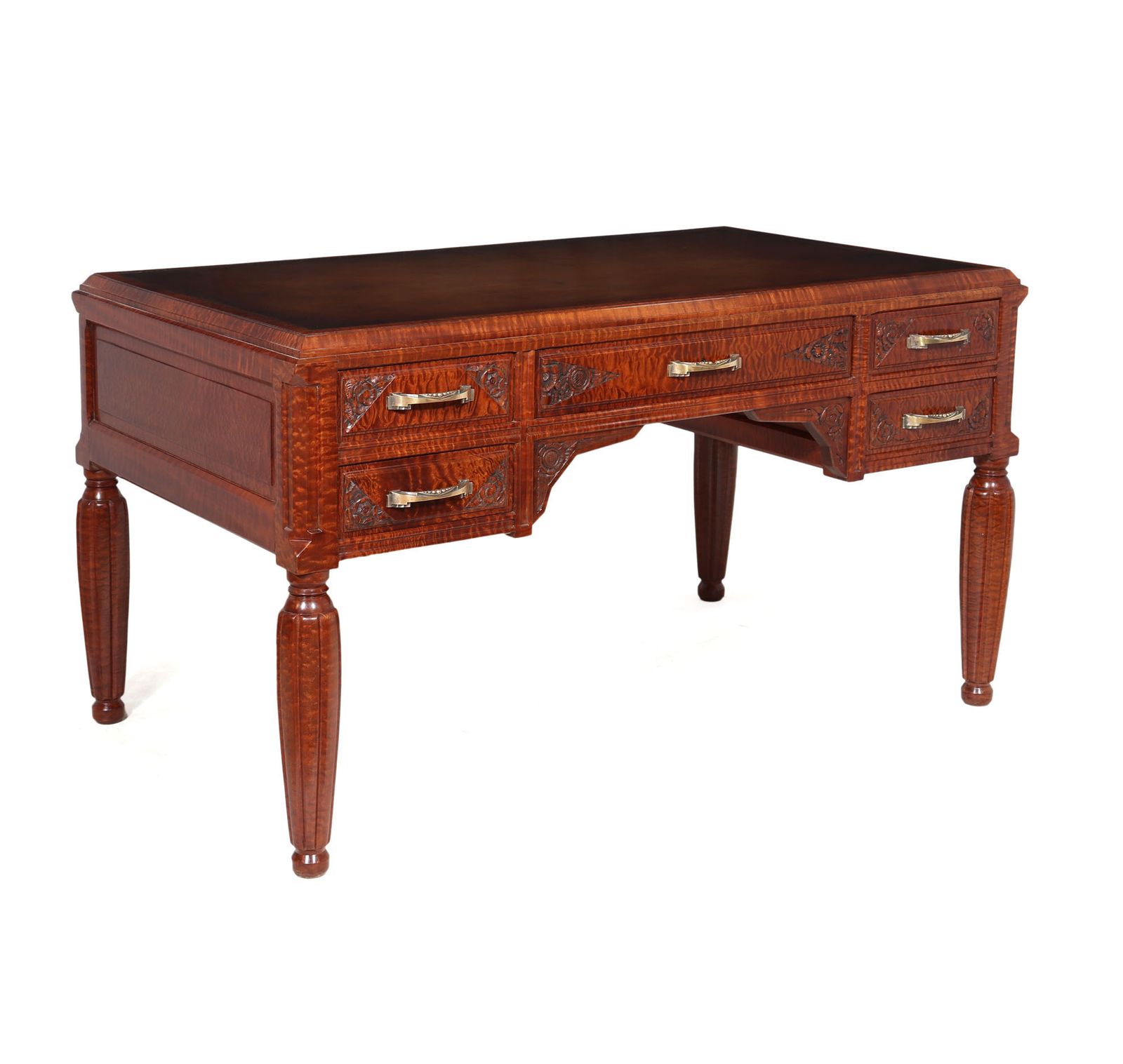 French Art Deco Desk In Pommelle Sapelle photo furniture