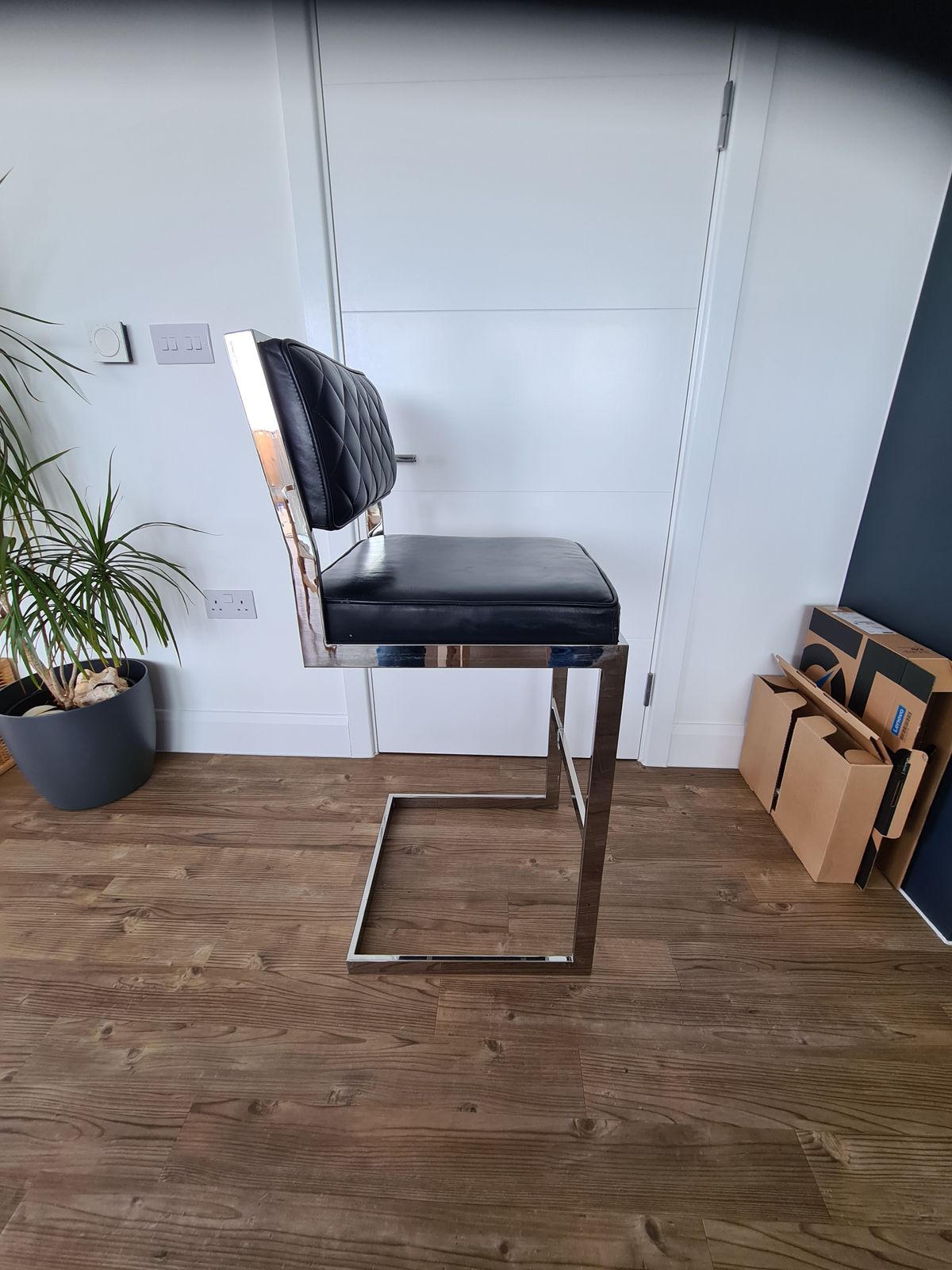 1970s Vintage Chrome And Leather Bar Stools photo 450.0