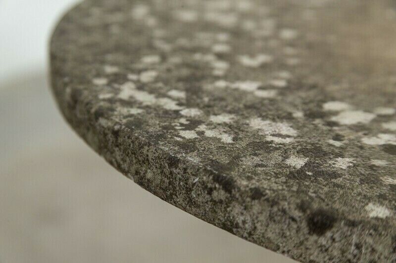 19thc English Painted Cast Iron Marble Garden Table photo for sale