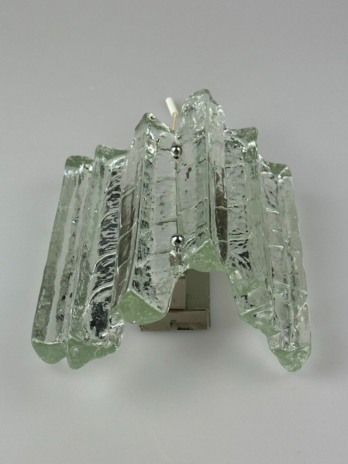 photo furniture 60s 70s Wall Lamp Wall Sconce Fischer Leuchten Germany Ice Glas Design