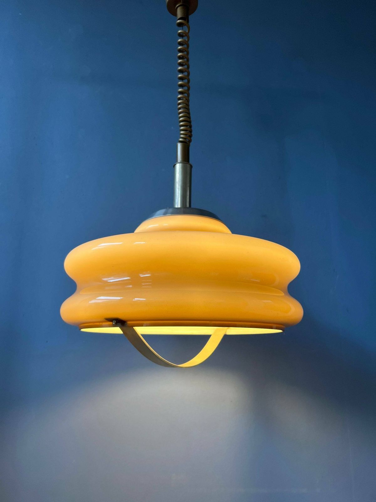 Vintage Space Age Pendant Light By Herda With Acrylic Glass Mushroom Shade photo for sale