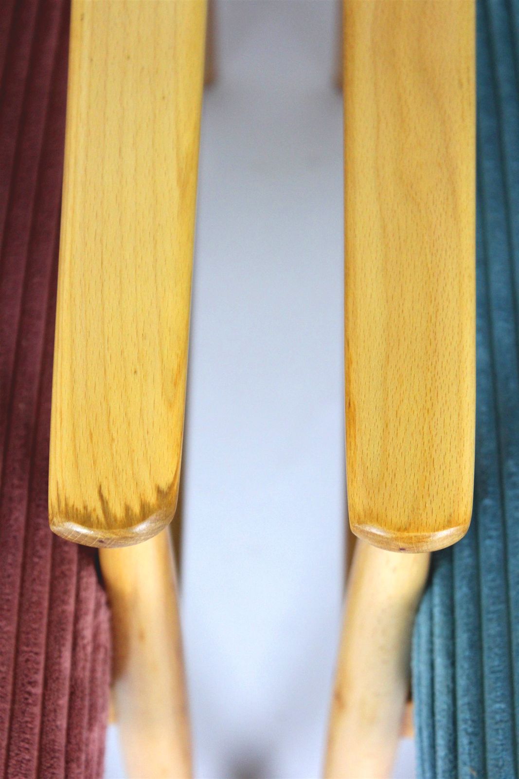 Mid Century Pink & Turquoise Beech Armchairs, 1960s, Set Of 2 photo 1180.0