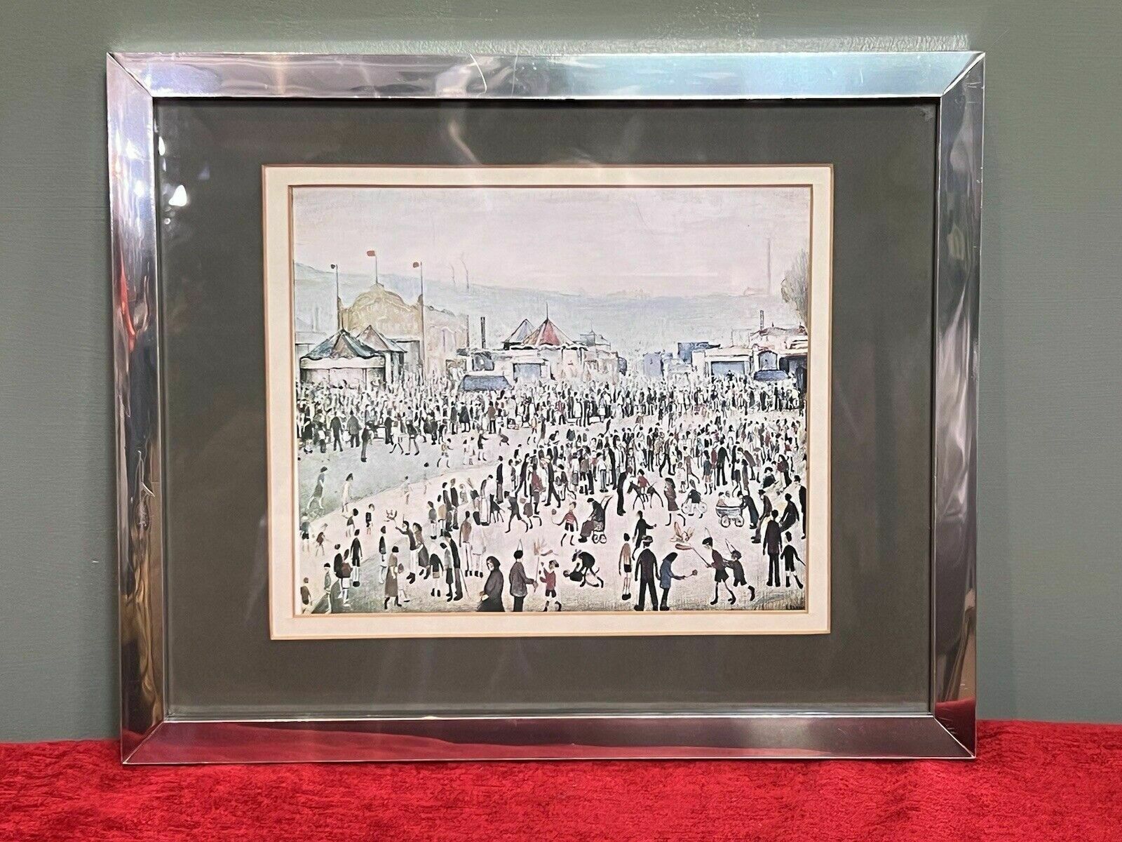 Laurence Stephen Lowry 'The Fairground 1949'' Framed Lithograph Print photo furniture