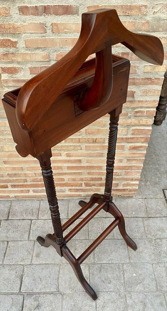 1906.0 Mid Century Gentlemen Wood Valet With Two Drawers, 1950s photo