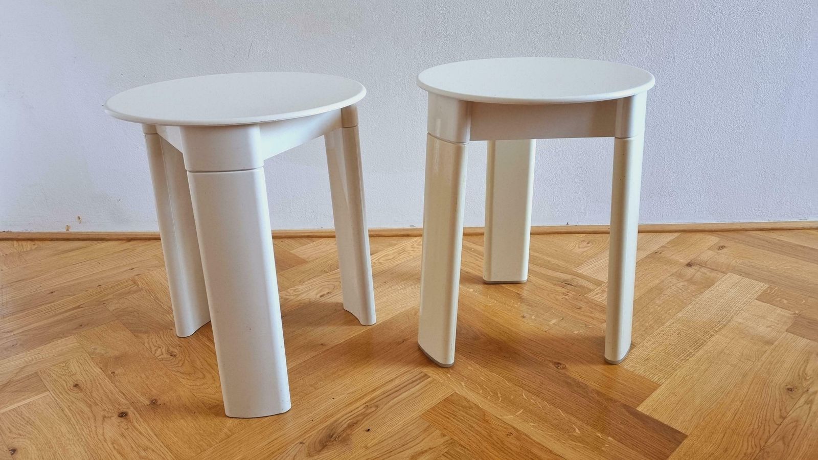Pair Of Midcentury Stools Or Side Tables Trio, Olaf Von Bohr, Gedy, Italy, 1970s photo furniture