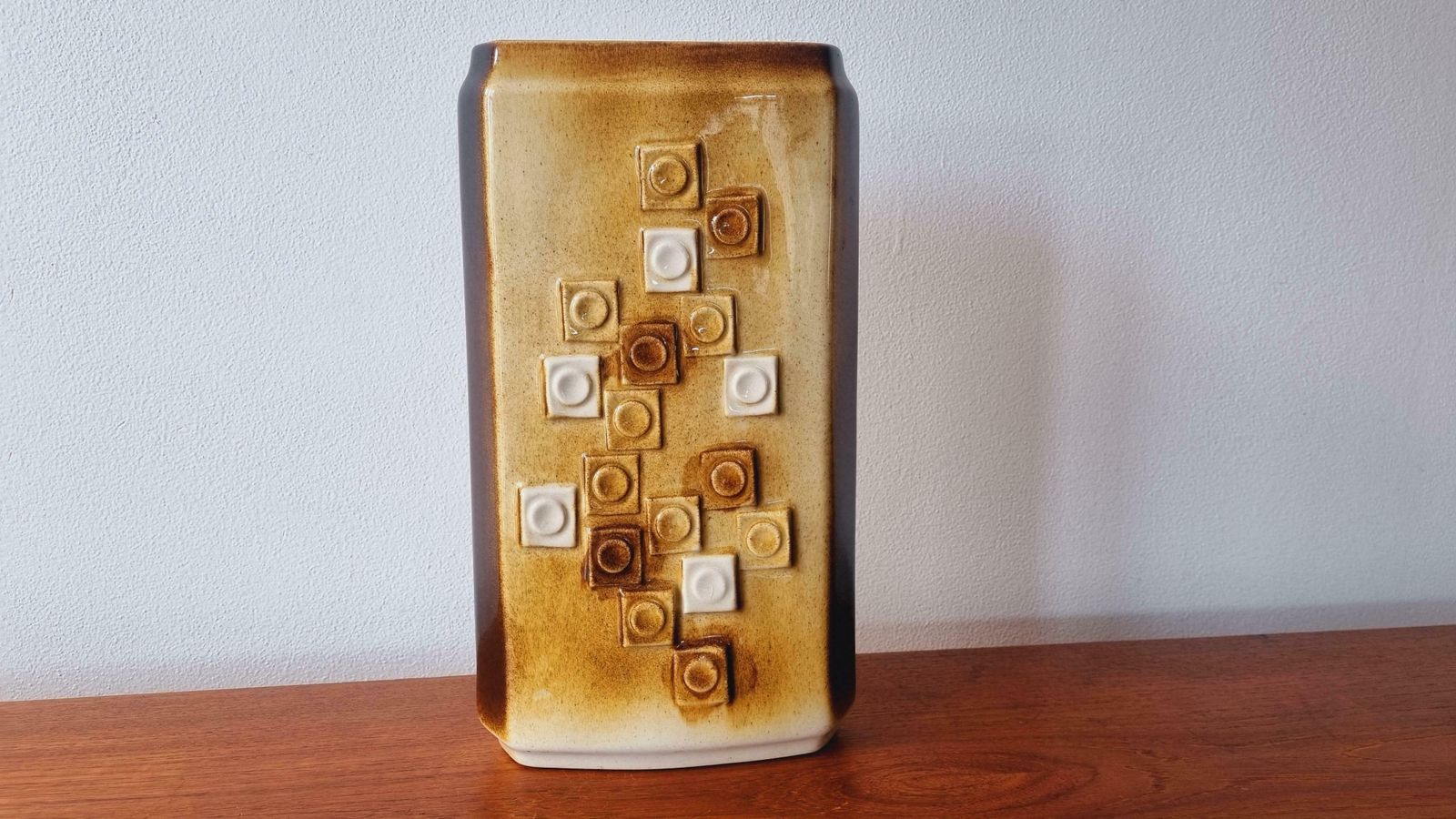 Rare Midcentury Ceramic Vase Mosaic, Ditmar Urbach, 1970s photo furniture
