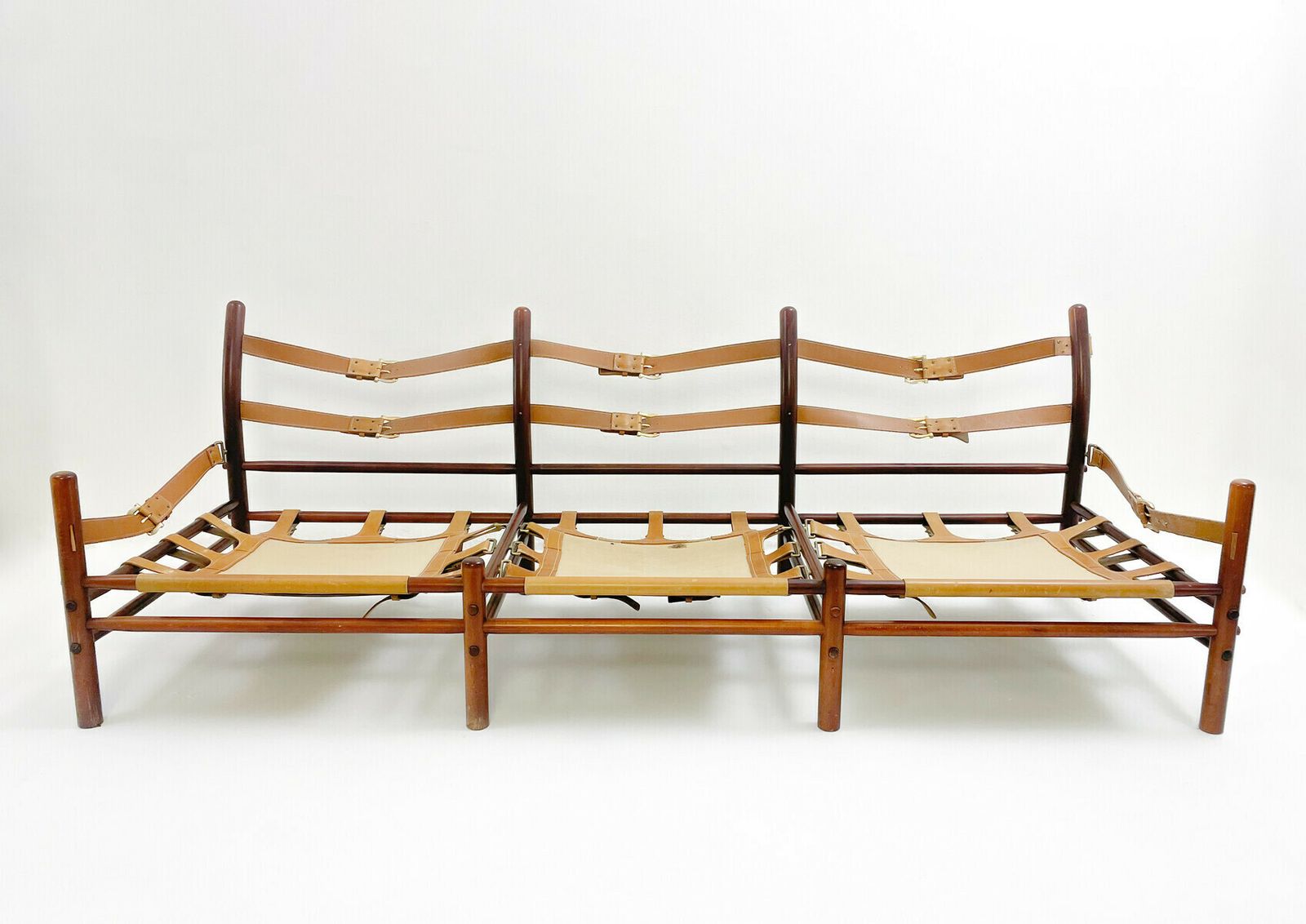 Vintage "Kontiki" Three Seater Leather Sofa By Arne Norell photo Furniture