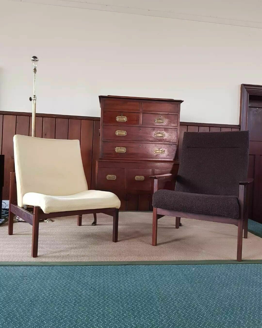 Teak 'Kyoto' Armchair Chair And Two Tables By Guy Rogers. 4 Pieces photo furniture