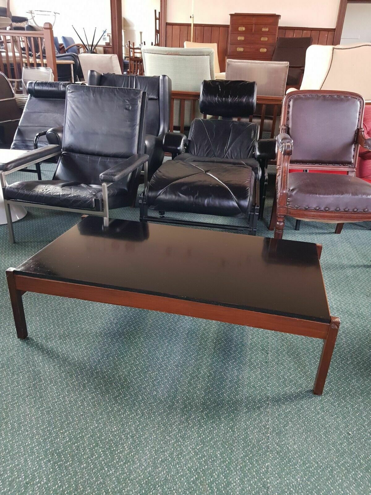 Teak 'Kyoto' Armchair Chair And Two Tables By Guy Rogers. 4 Pieces photo for sale