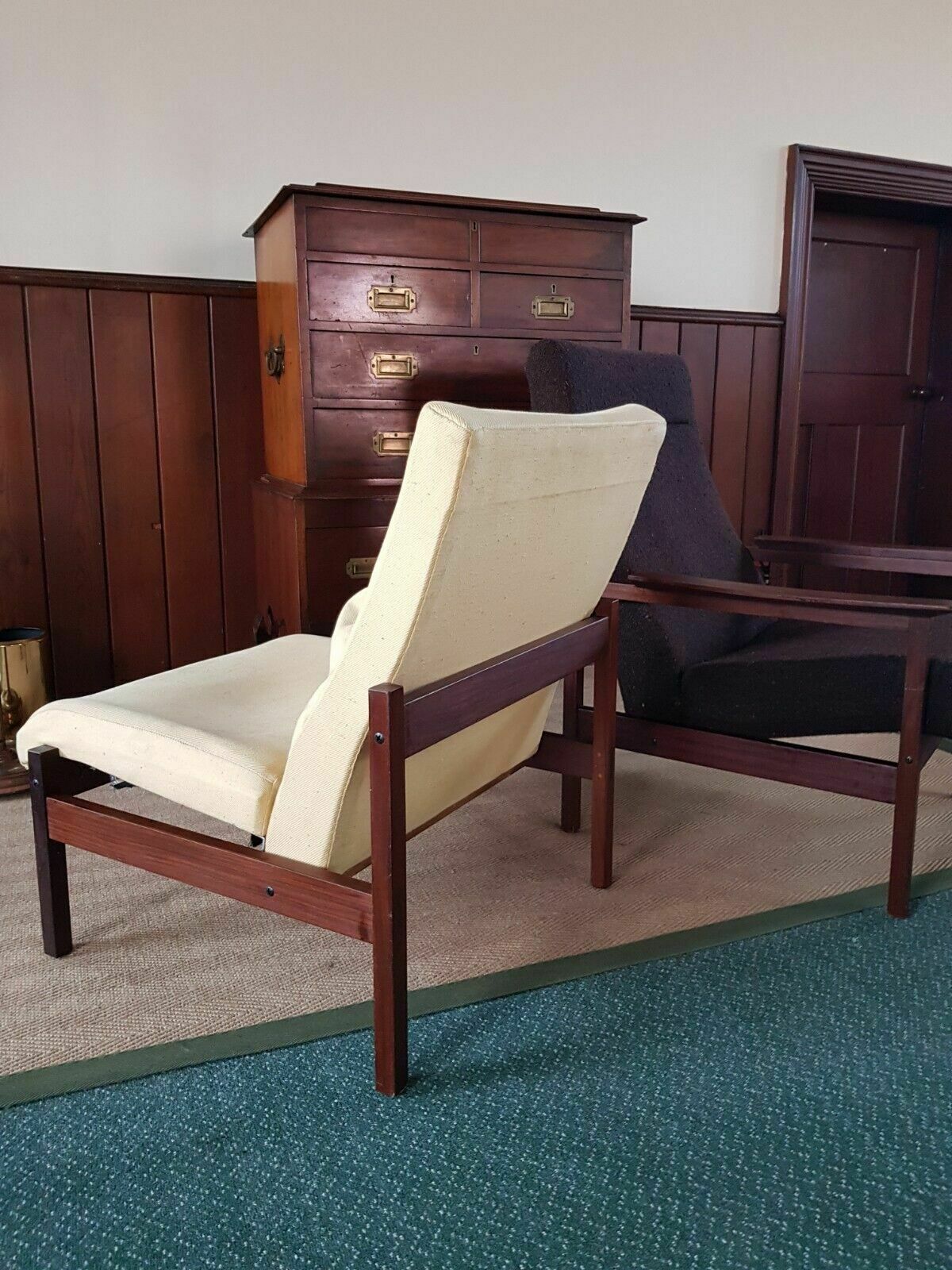 Teak 'Kyoto' Armchair Chair And Two Tables By Guy Rogers. 4 Pieces photo 695.0