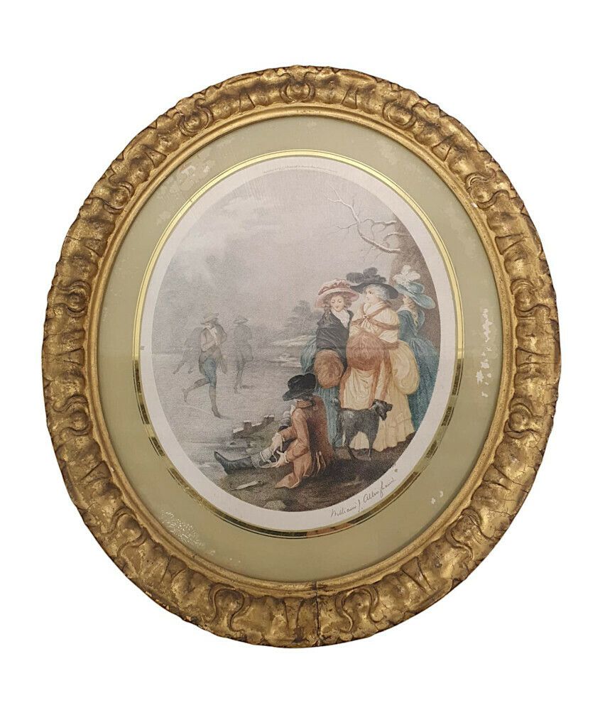 A Lovely Pair Of Early 20th Century Gilt Framed Engravings By Wm J Allingham photo for sale