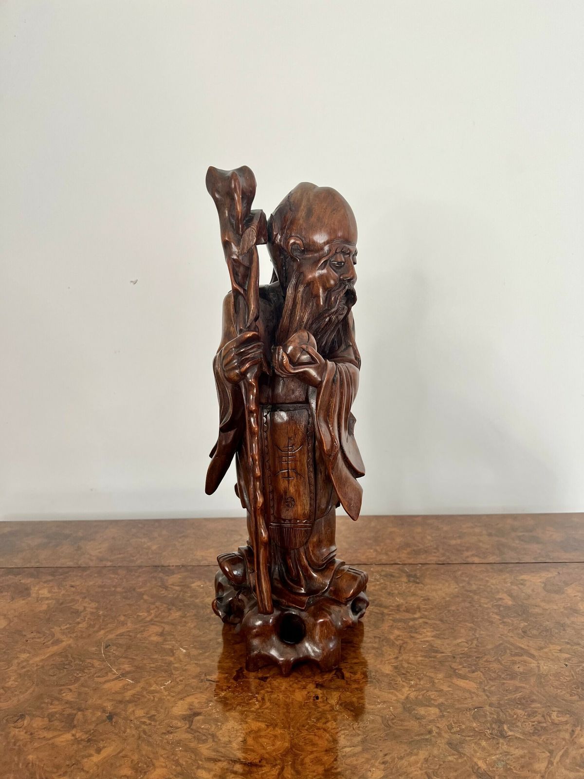Fine Quality Large Antique Chinese Carved Hardwood Figure photo furniture