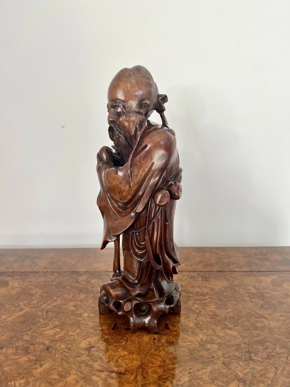 Fine Quality Large Antique Chinese Carved Hardwood Figure photo for sale