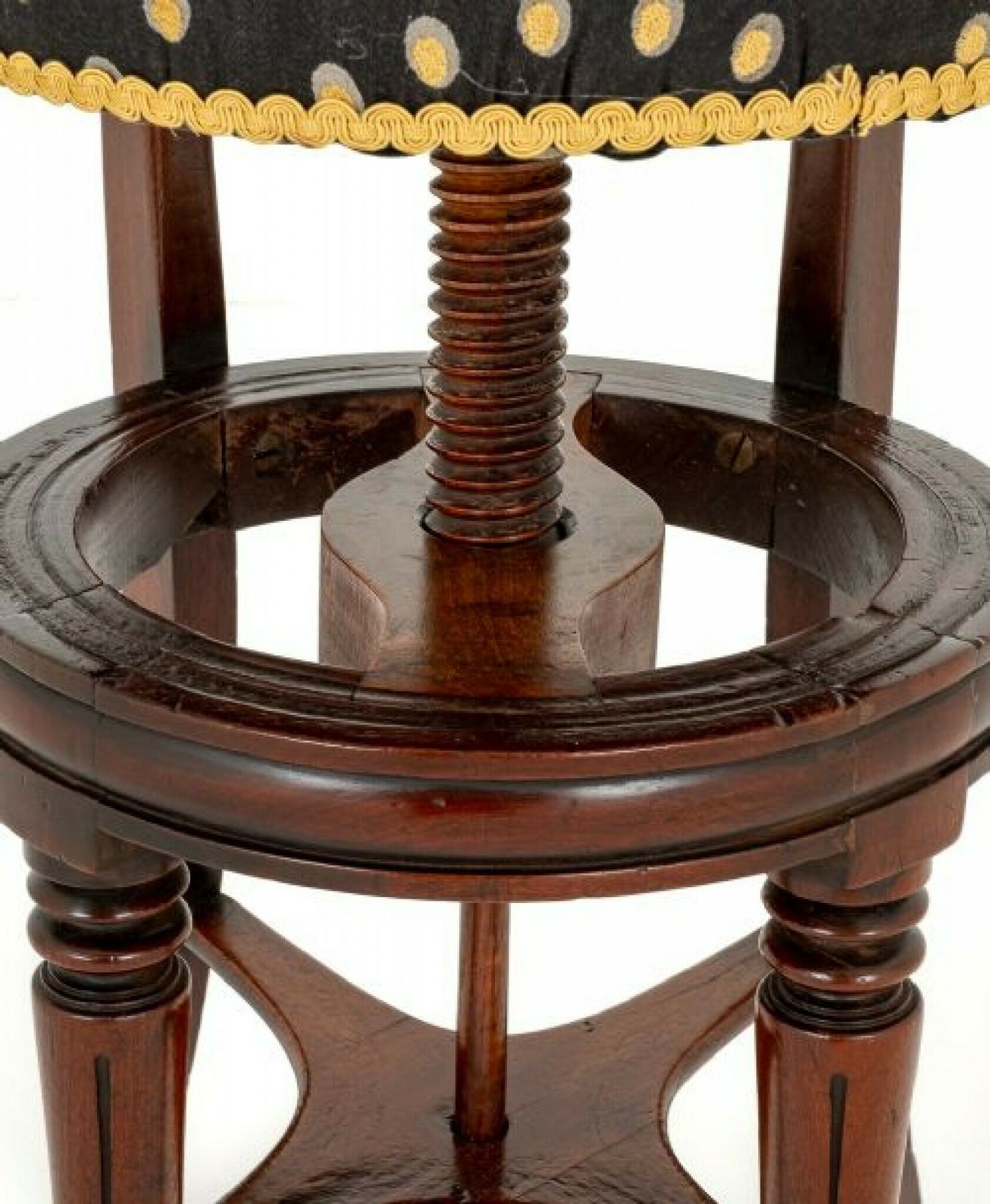 William IV Piano Stool Revolving Chair Seat Mahogany photo 1020.0