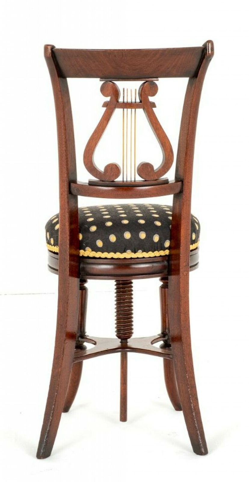 William IV Piano Stool Revolving Chair Seat Mahogany photo buy