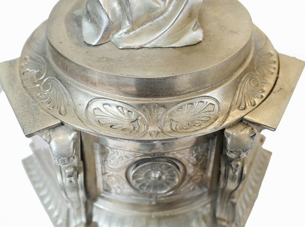 photo vinterior Pair Silverplate Candelabras   2.5 Ft English Victorian Maidens