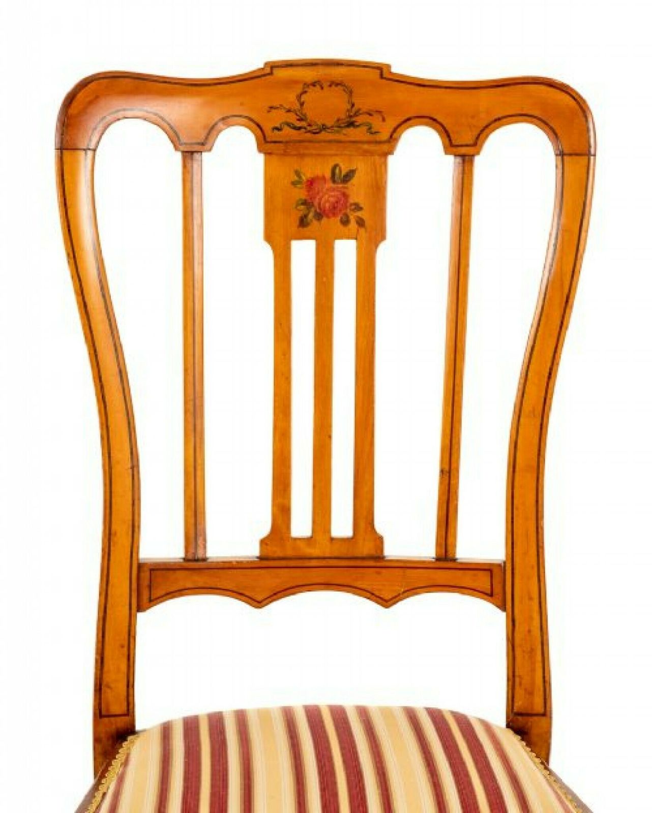 Pair Antique Bedroom Chairs Satinwood 1890 photo buy