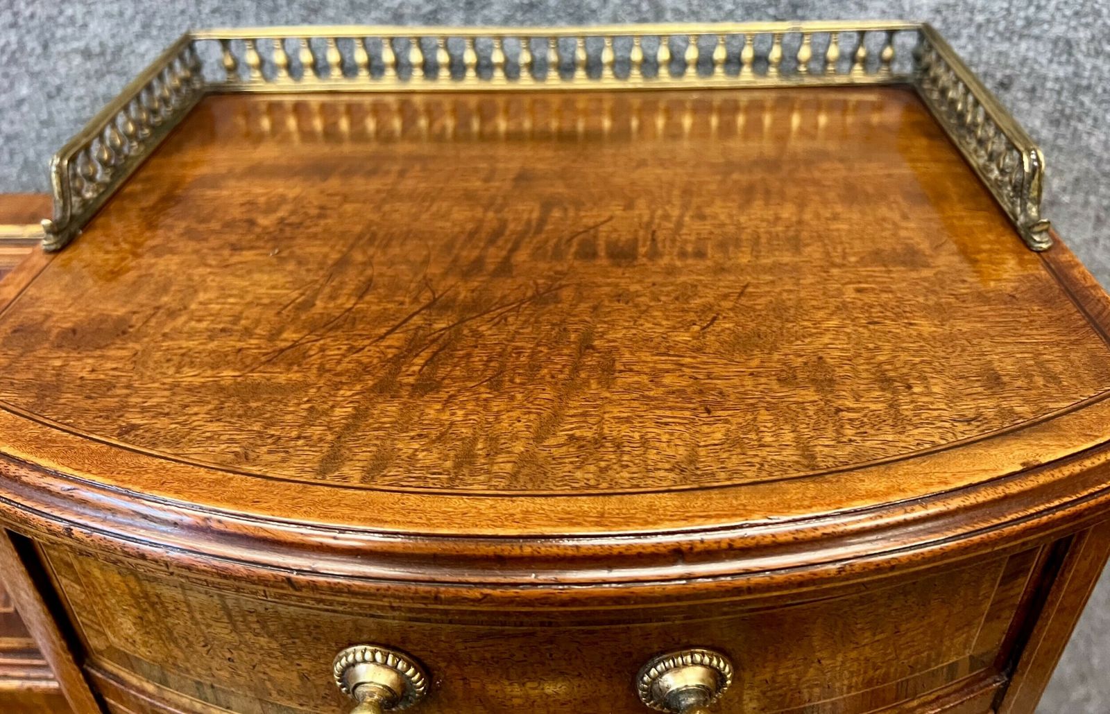 photo for sale Antique Mahogany & Inlaid Carlton House Desk