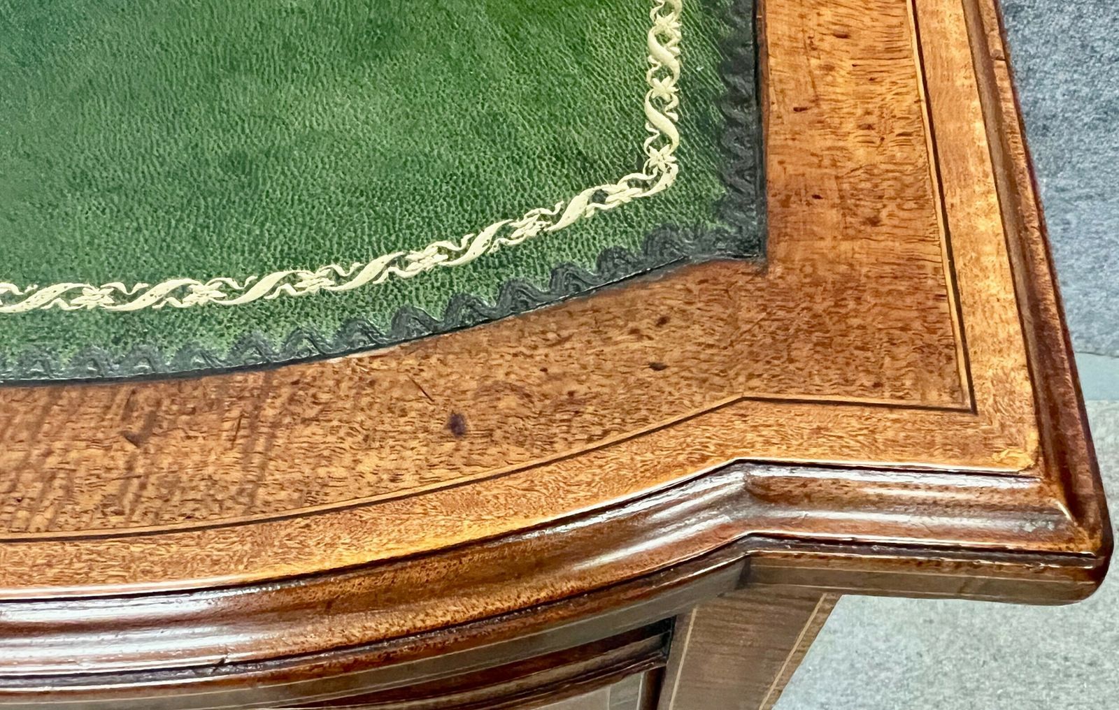 Furniture Antique Mahogany & Inlaid Carlton House Desk photo