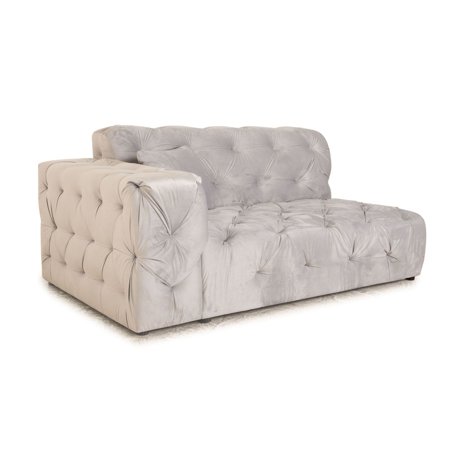 Iconx Studios Venus Velvet Fabric Lounger Grey photo 781.0