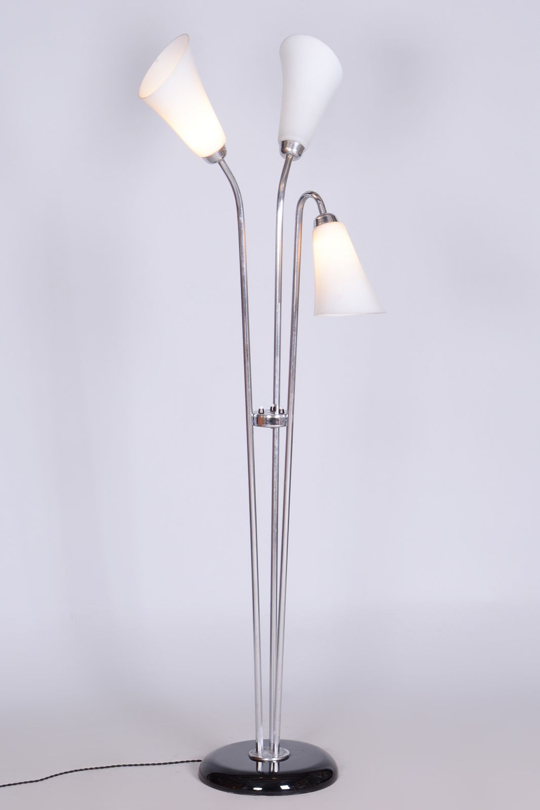 photo buy Restored Artdeco Floor Lamp, Chrome Plated Steel, Czechia, 1930s