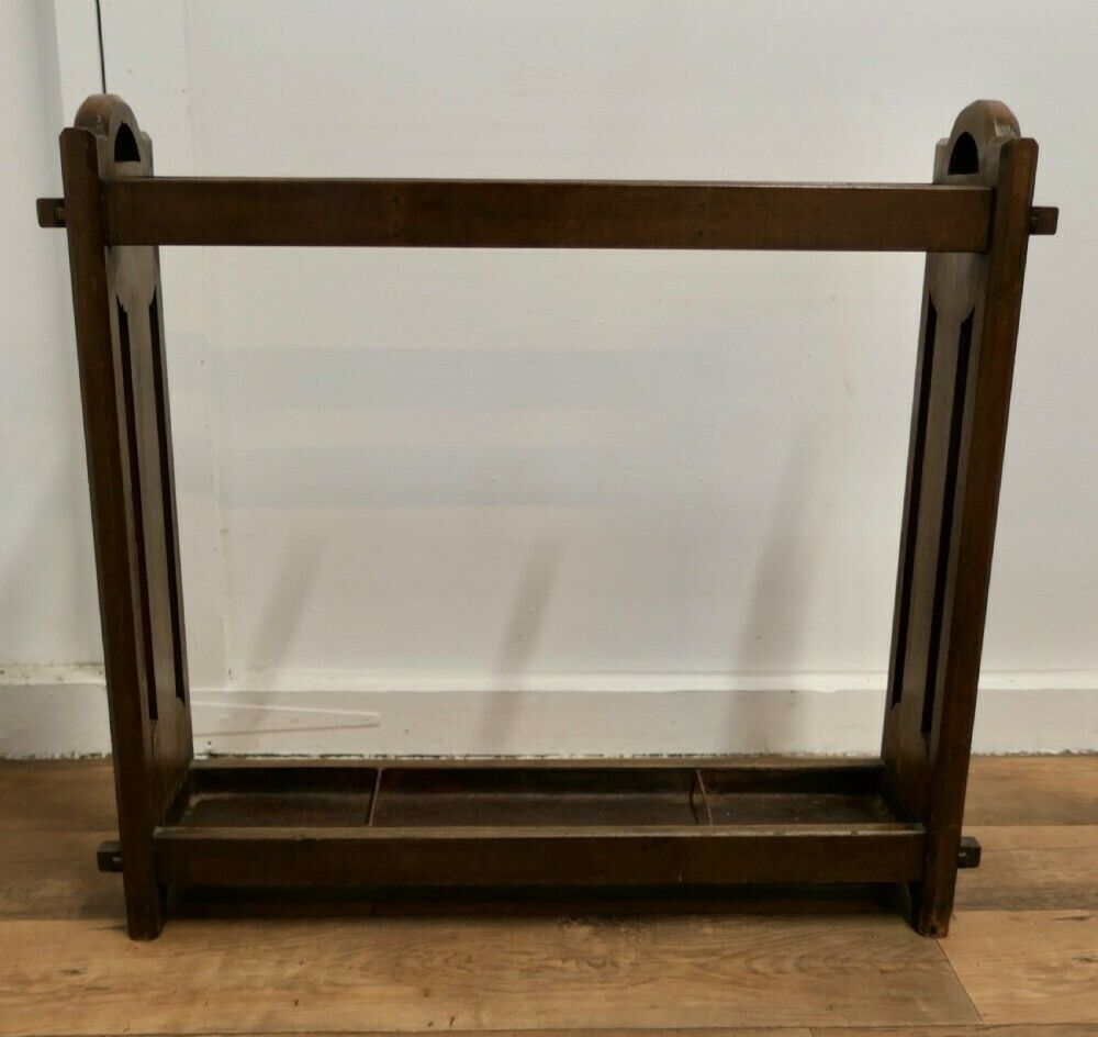 An Arts And Crafts Oak Hall Stick Or Umbrella Stand photo furniture