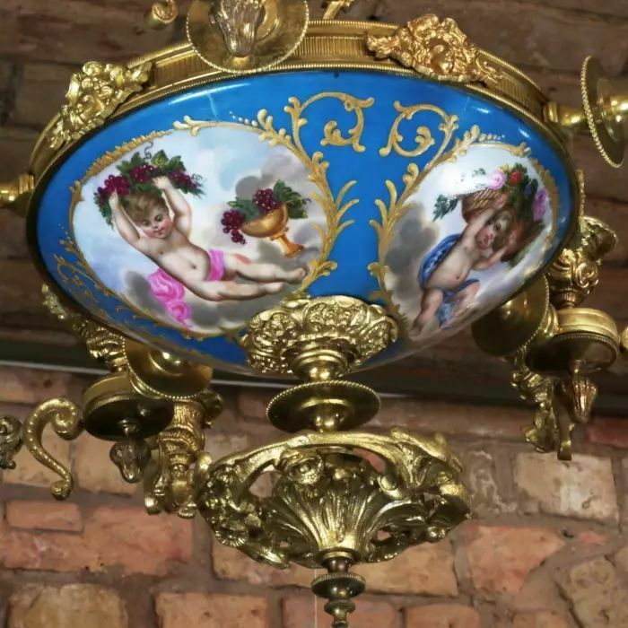 Chandelier For 15 Candles In Louis XVI Style. Sevres photo for sale
