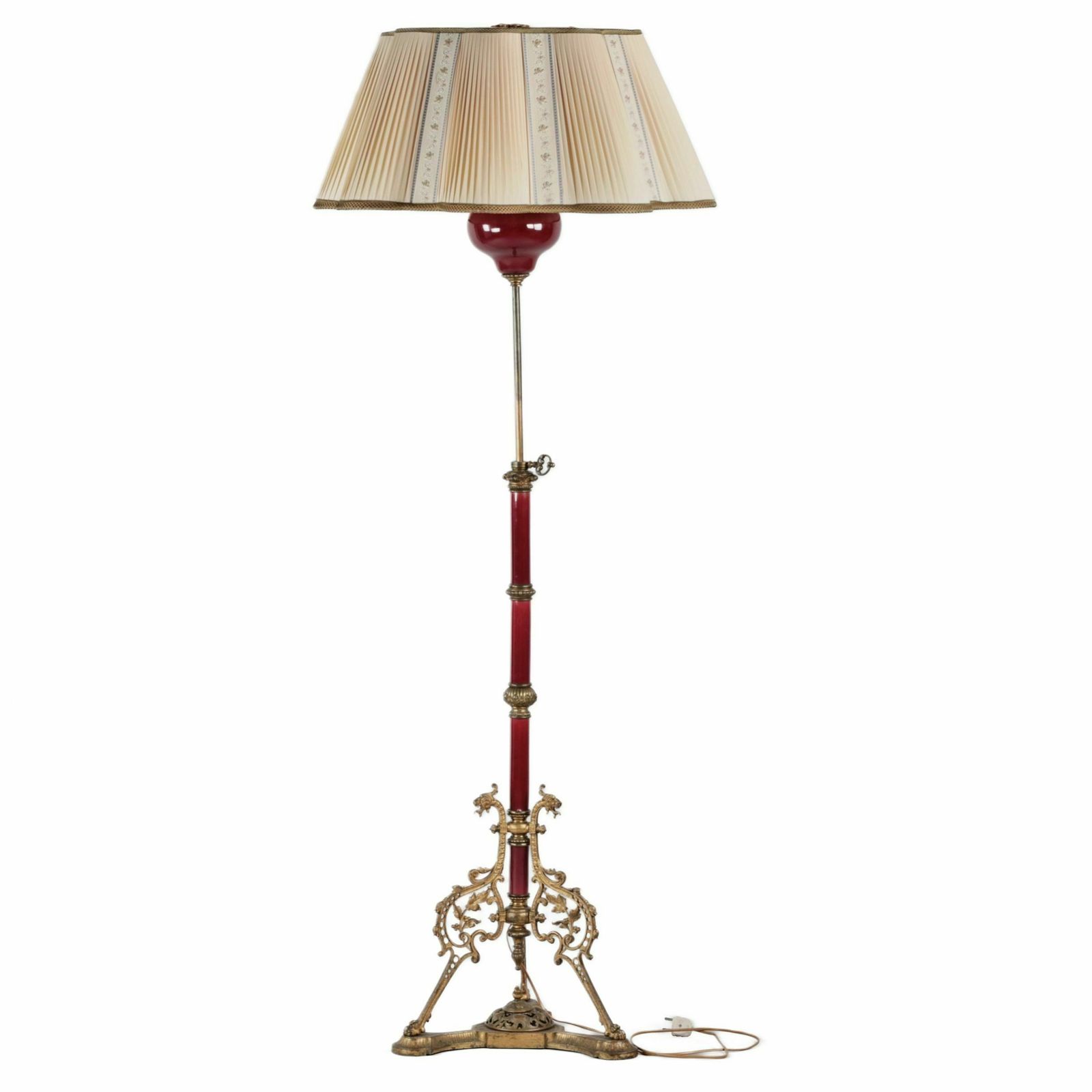 Floor Lamp In Art Nouveau Style. Turn Of The 19th 20th Centuries