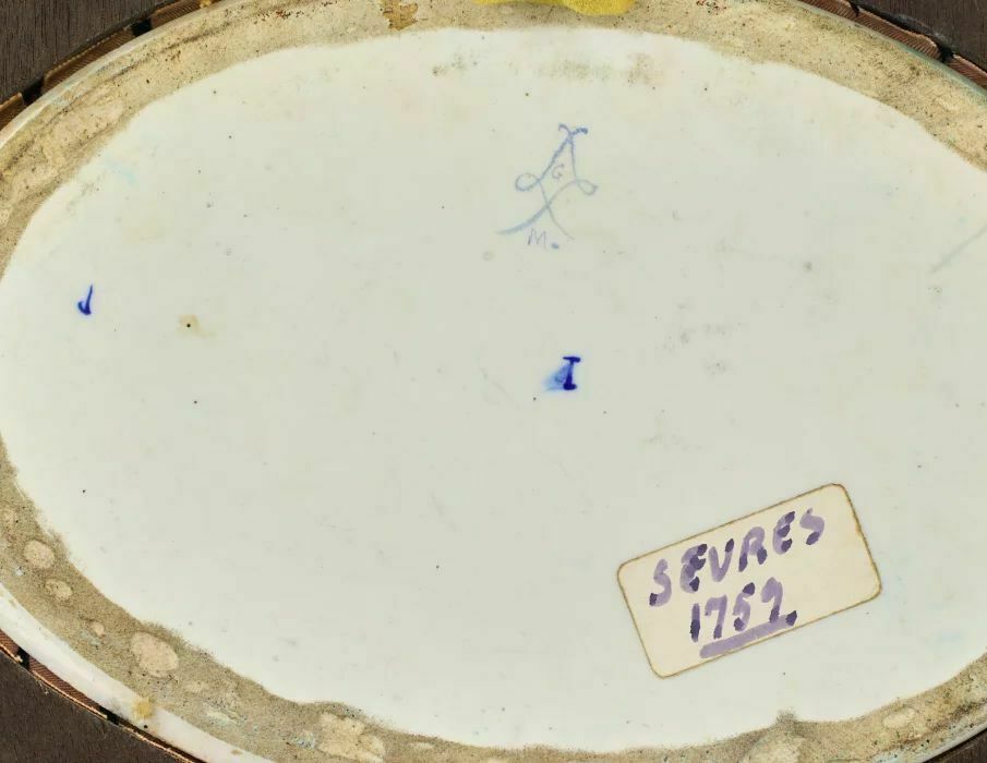 19th Century French Porcelain Panel Oval In Sevres Style photo vinterior