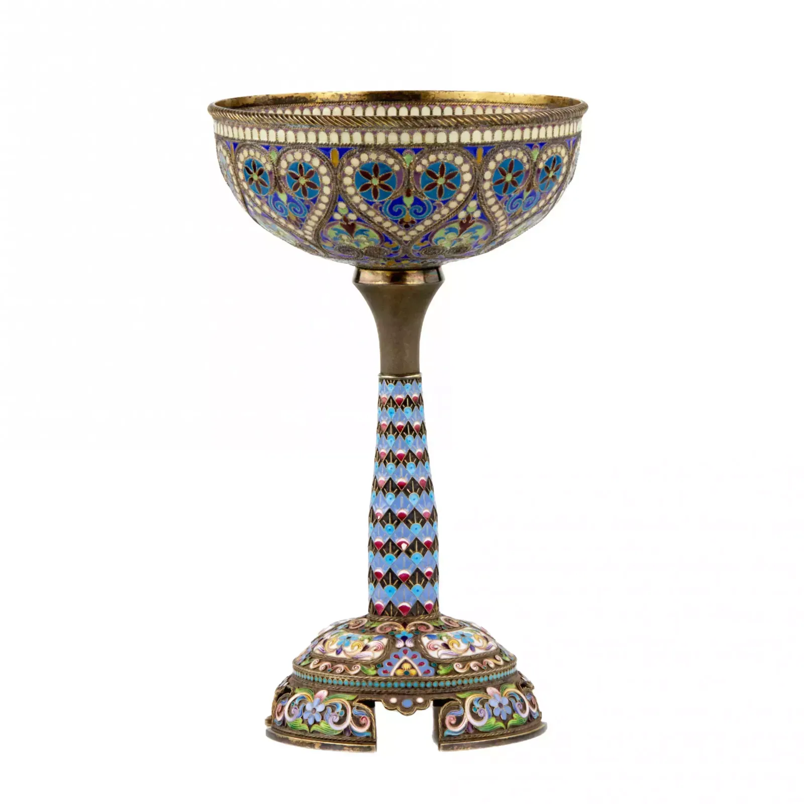 The Magnificent Silver Goblet Of Ivan Khlebnikov: Painted, Cloisonne, And Stained Glass Enamels. photo Home Decor
