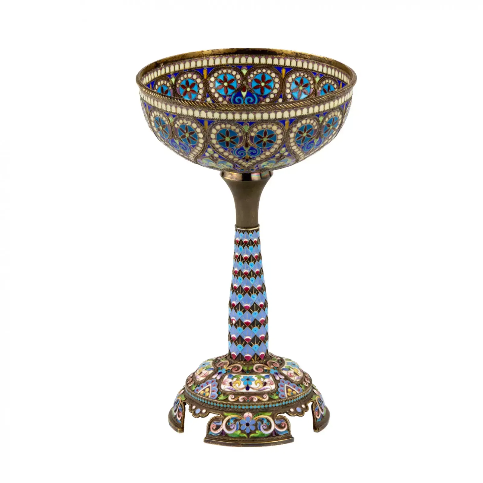 The Magnificent Silver Goblet Of Ivan Khlebnikov: Painted, Cloisonne, And Stained Glass Enamels. photo 10687.0