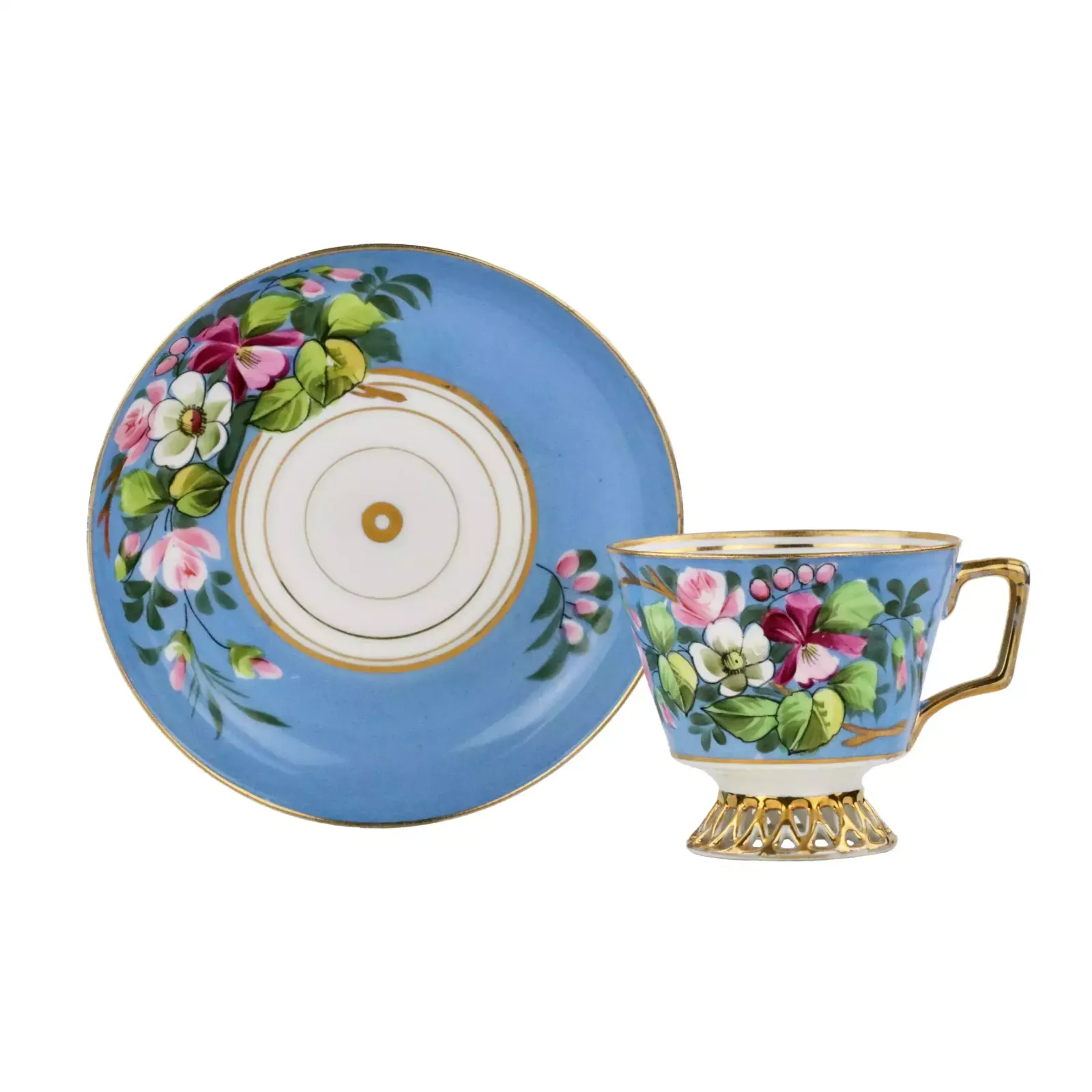 Tea Couple Factory Kuznetsov. Russia At The End Of The 19th Century. photo furniture