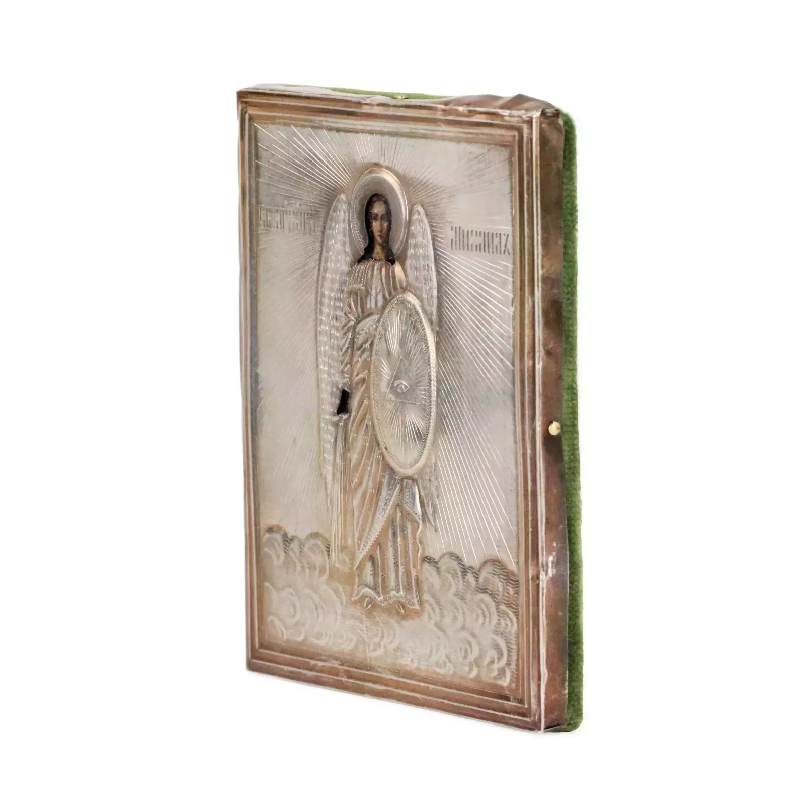 photo furniture Russian Icons In Silver Of Saints Tatiana And Archangel Michael.