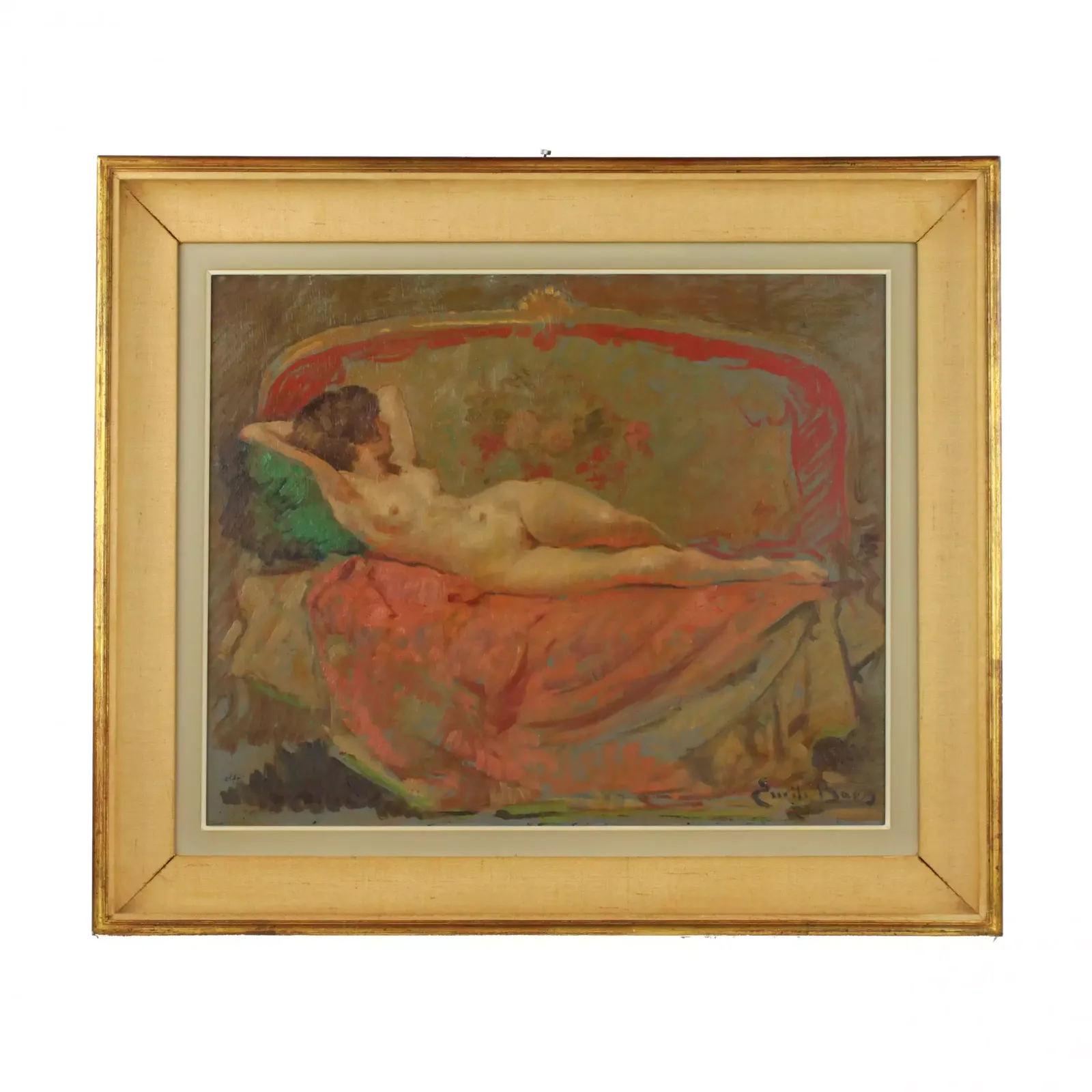 Emil Bayes (Emile Baes). 1889 1953 Nude On A Canape. photo for sale