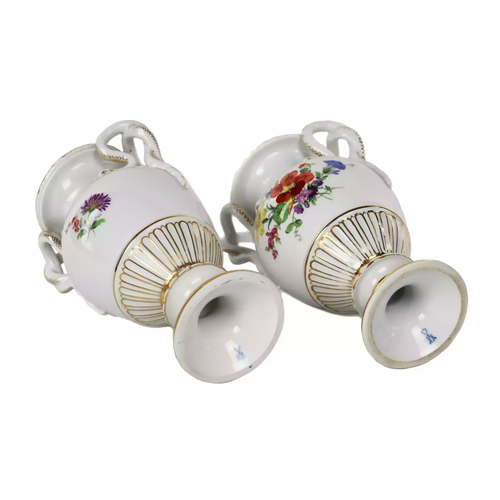 Pair Of Meissen Porcelain Vases. photo for sale