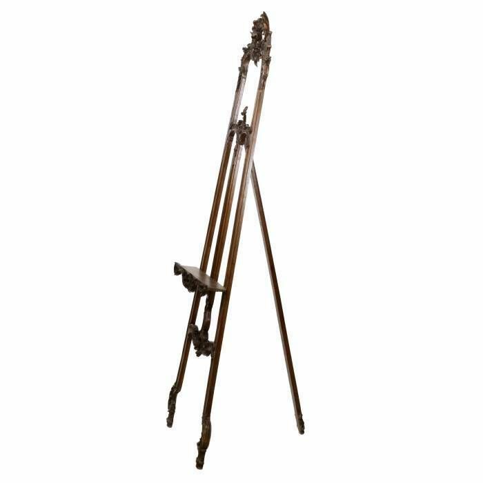 Carved, Wooden Easel Of The Turn Of The 19th 20th Centuries In Neo Rococo Style photo for sale