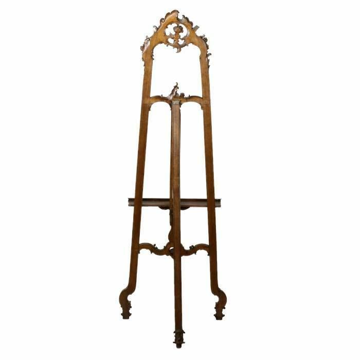 Carved, Wooden Easel Of The Turn Of The 19th 20th Centuries In Neo Rococo Style photo Home Decor