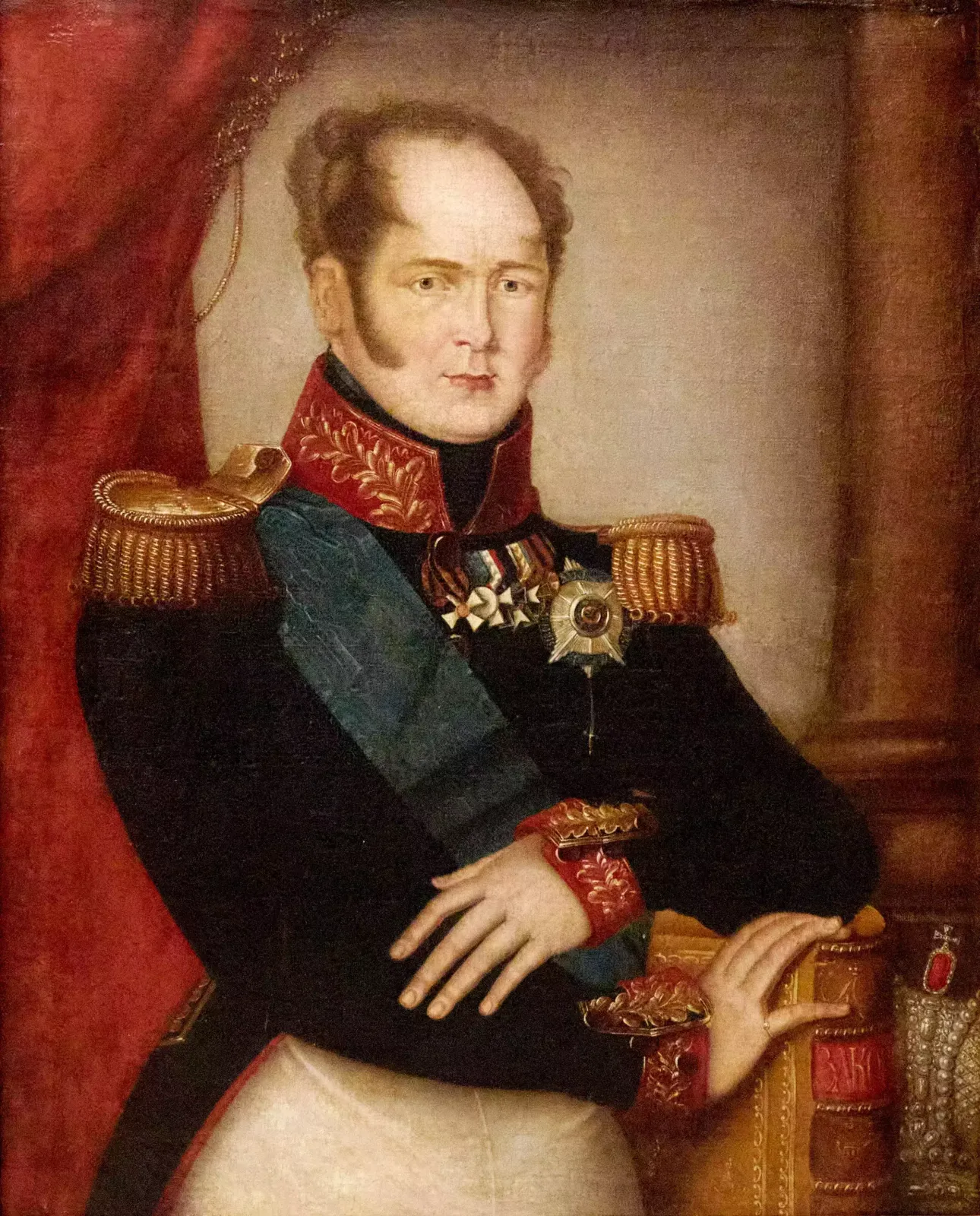Roman Maksimovich Volkov. Portrait Of The Russian Tsar Alexander I, First Quarter Of The 19th Century.