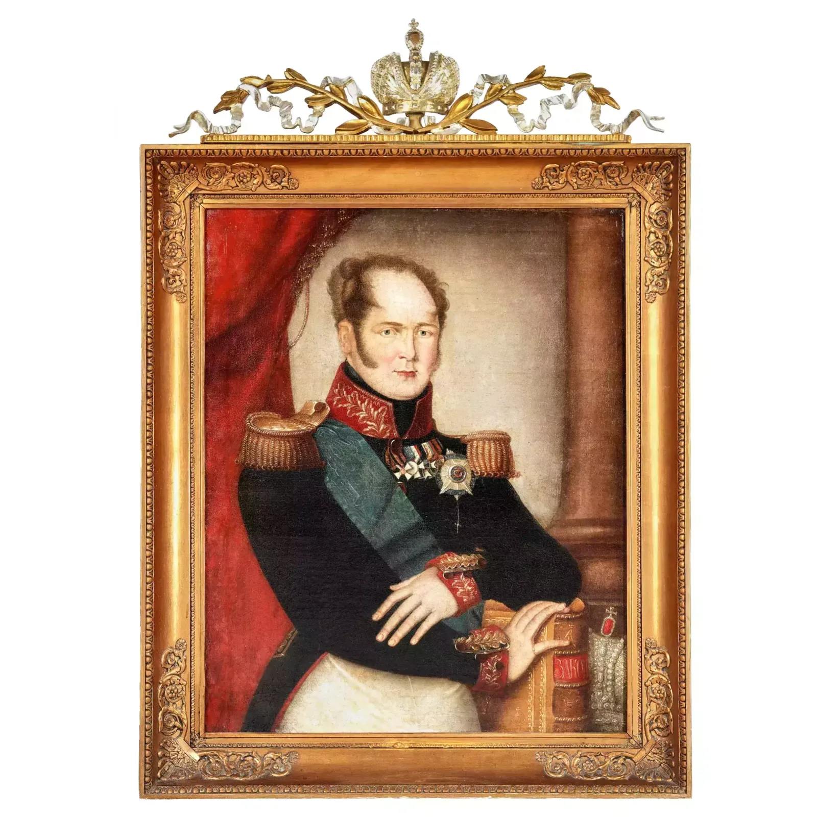 Roman Maksimovich Volkov. Portrait Of The Russian Tsar Alexander I, First Quarter Of The 19th Century. photo for sale