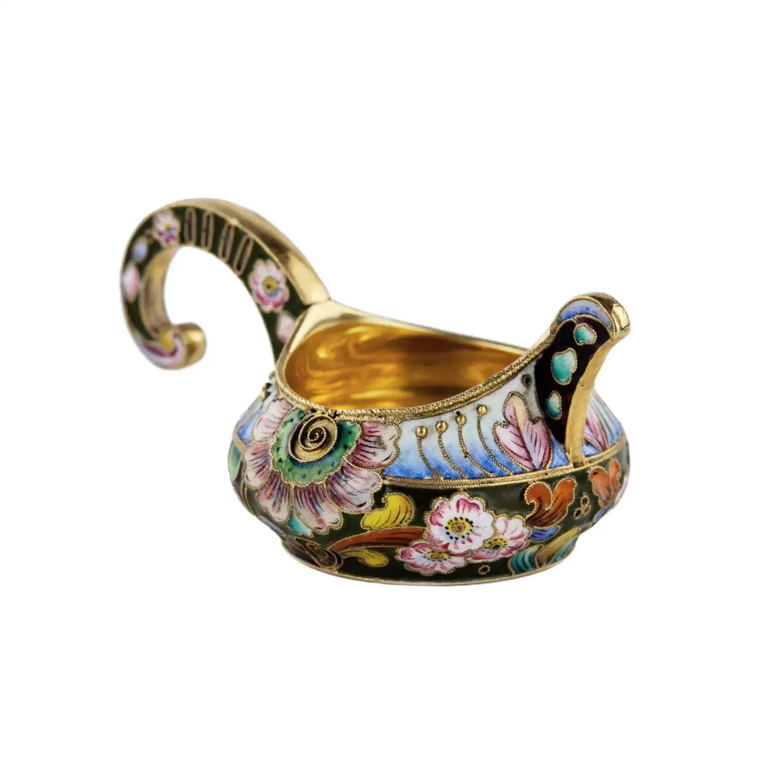 20 Artel. Silver Kovsh With Painted Enamel On Filigree. Moscow, 1908 1917 photo furniture