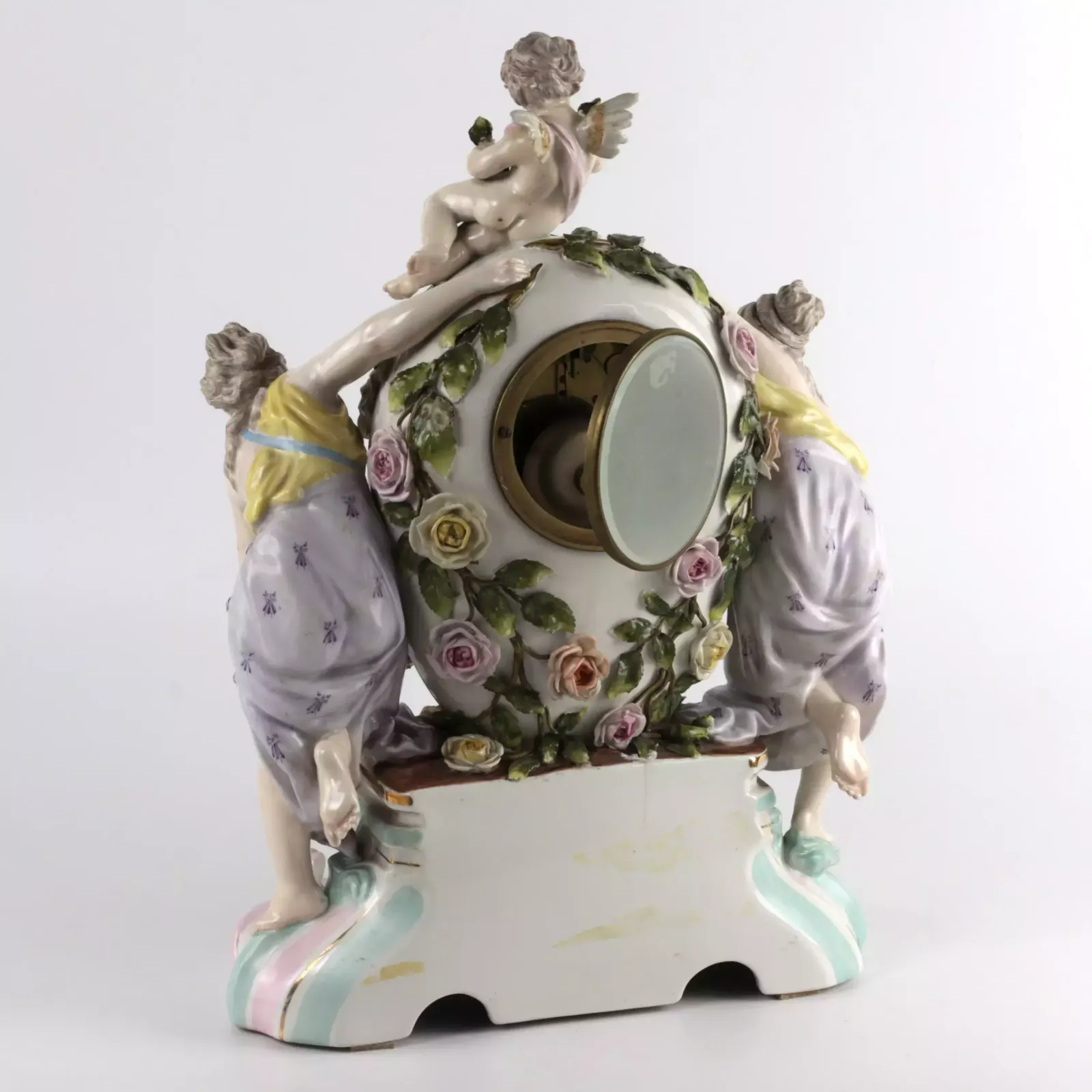 Porcelain Watch Set With Candelabra.Sietzendorf 1880 photo for sale